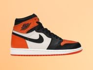 The Jordan 1 Retro "Shattered Backboard" (Image via StockX)